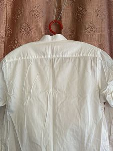 Classic White Band Collar Shirt