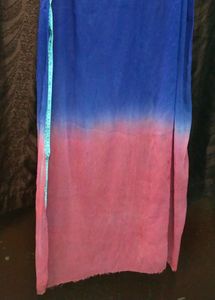 Dupatta dye design colour blue,pink Fabric silk