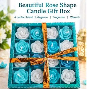 Beautiful Rose Shape Candle Gift Box
