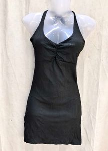 black halter neck bodycon