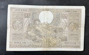 100 Francs Belgium Very Old Rare