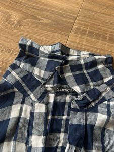 Classic Blue &amp; White Plaid Shirt