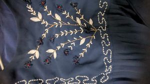 Elegant Navy Blue Embroidered Kurta