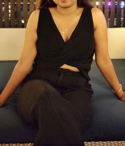 Chic Black Cut-Out V-Neck Top