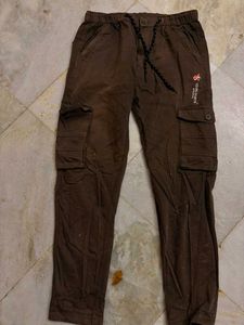 Men's Cargo Pants and Striped Shirt Set