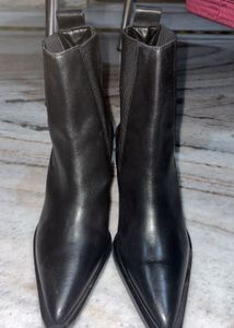 Mango Black Heeled Ankle Boots