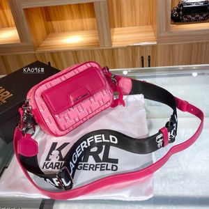 Karl Lagerfeld Pink Monogram Crossbody Bag