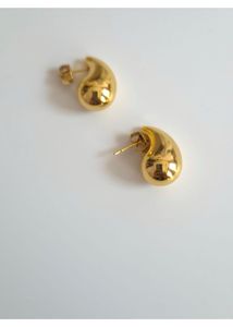Gold Bottega Hoops Anti-tarnish