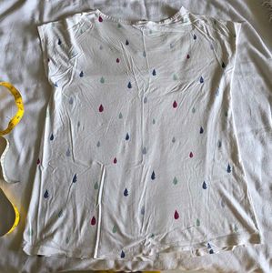 Cute Raindrop Print T-Shirt