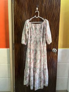 34 bust Chic Floral Print Maxi Dress women’s