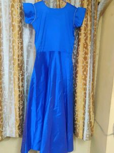 Royal Blue Embroidered Ethnic Gown