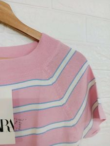 Striped Short Sleeve Top