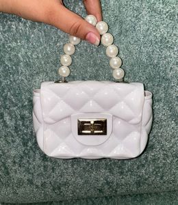 White Quilted Chain Crossbody Bag