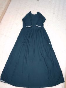Embroidered Teal Ethnic Gown