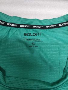 BOLDfit Men's Green Athletic T-Shirt