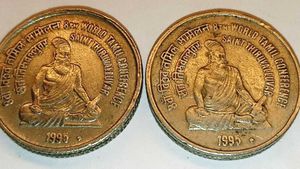Set Of 2 Five Rupee Thiruvalluvar Coins