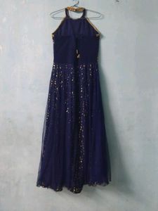 Stunning Blue Embellished Ethnic Gown