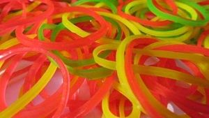 100 Colorful Rubber Bands