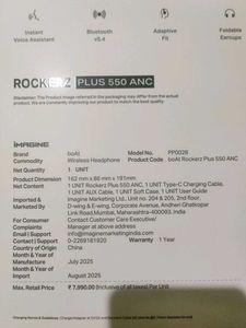 boAt Rockerz 550 ANC Headphones