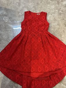 Elegant Red Lace Dress