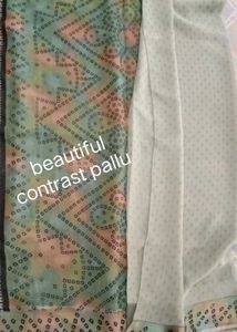 Elegant Bandhej Border Saree