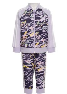 Adidas Infant Floral Zebra Print Tracksuit Set