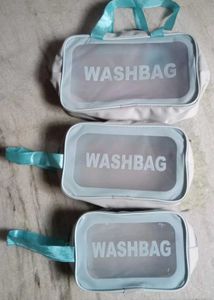 Set of 3 Clear Cosmetic Bags