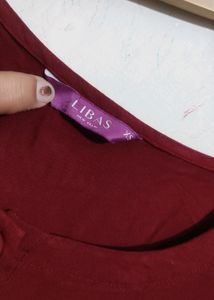 Maroon Kurti Plazo Set For Girl 30 Bust
