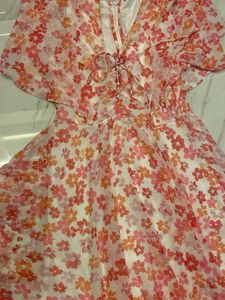 Charming Floral Print Midi Dress