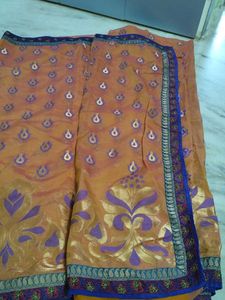 Semi bananarasi silk saree with stiched blouse