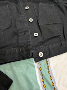Black Crop Denim Jacket