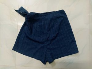 Navy Blue Wrap Skirt