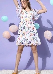 Lovely White Romantic Floral Dress
