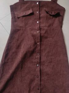 Brown Button-Up Dress