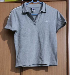 Women's Grey Polo T-Shirt