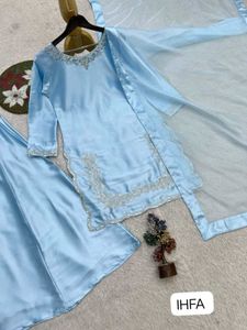 gant Sky Blue Kurta Set