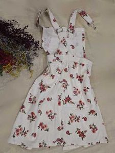 Floral Print Button-Up Dungarees
