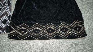 Black Velvet Sequin Bodycon