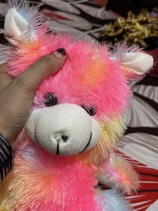 Fluffy Rainbow Cat Plush Toy