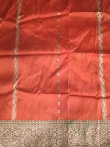 Beautiful Orange and green colour saree