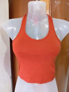 Orange Racerback Tank Top