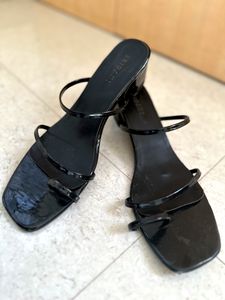 ERIDANI Women Black Block Heels