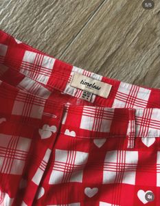 Red Gingham Heart Print Co-ord Set
