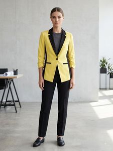Yellow & Black Blazer