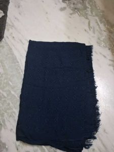 Dark Blue Textured Scarf
