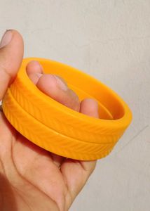 Vibrant Orange Bangle Set