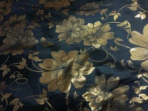 Black &amp; Golden Floral Net Long Gown / Anarkali Dre
