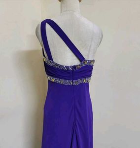 Elegant Blue One-Shoulder Dress