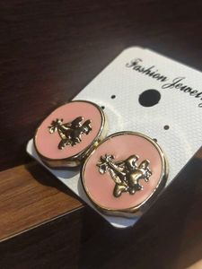Cute Pink Flower Stud Earrings