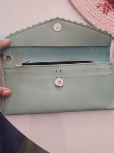 Stylish Mint Green Wallet with Studs